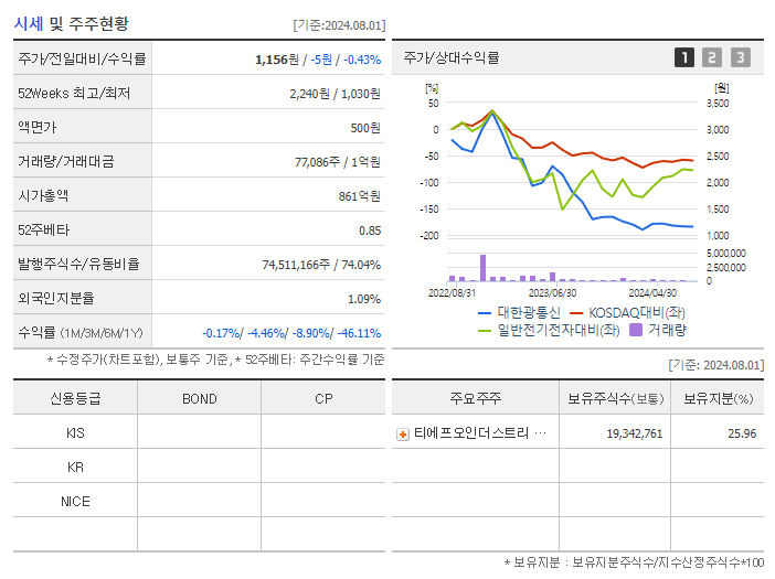 대한광통신_기업개요