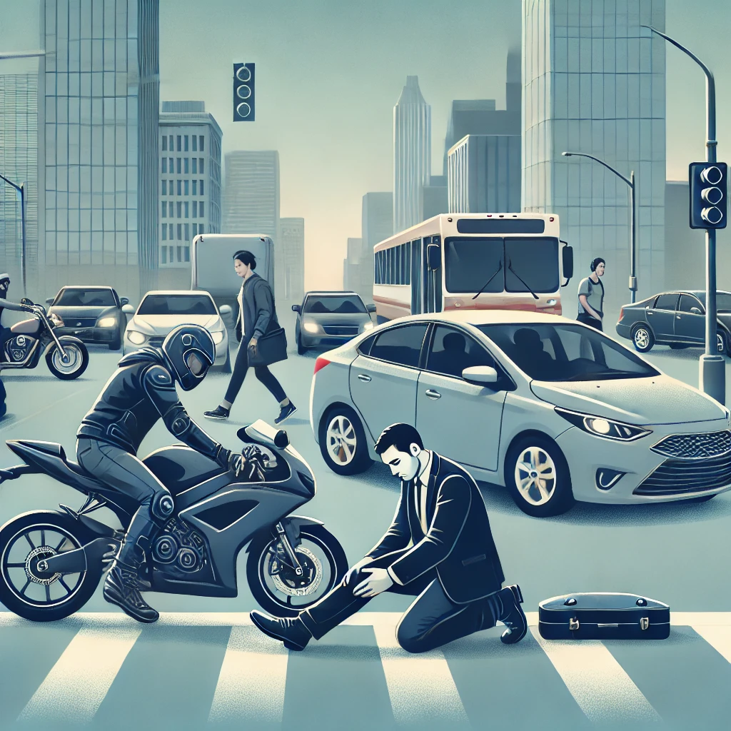 출근중 사고 장면