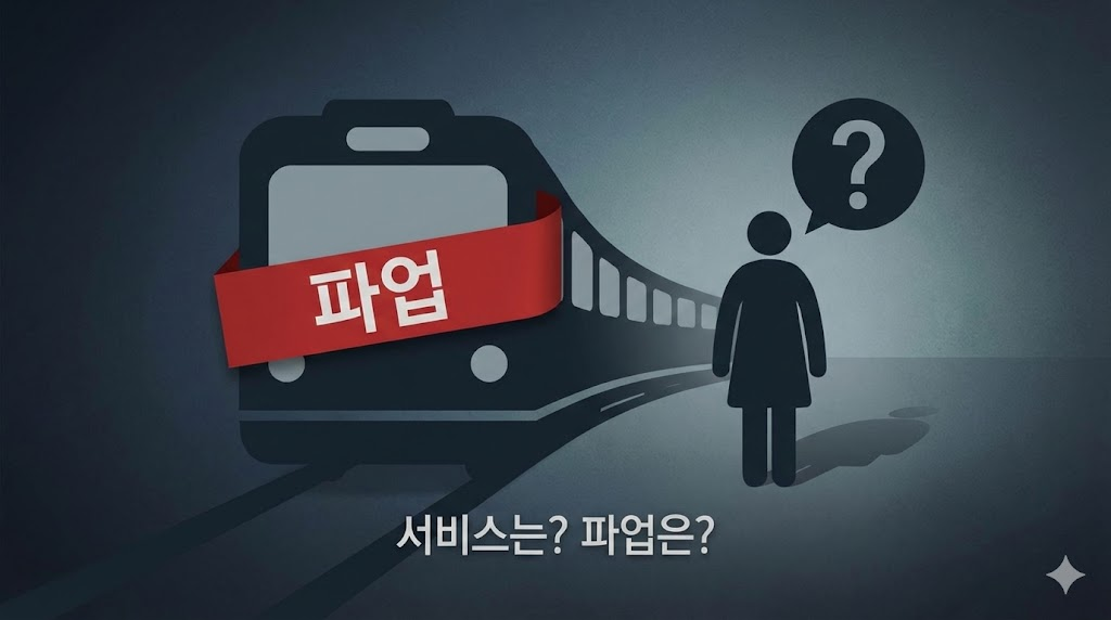 철도 파업과 서비스 저하를 우려하는 승객의 모습