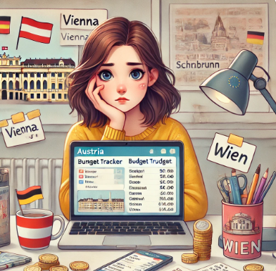 오스트리아 유학생이 생활비 걱정하는 모습