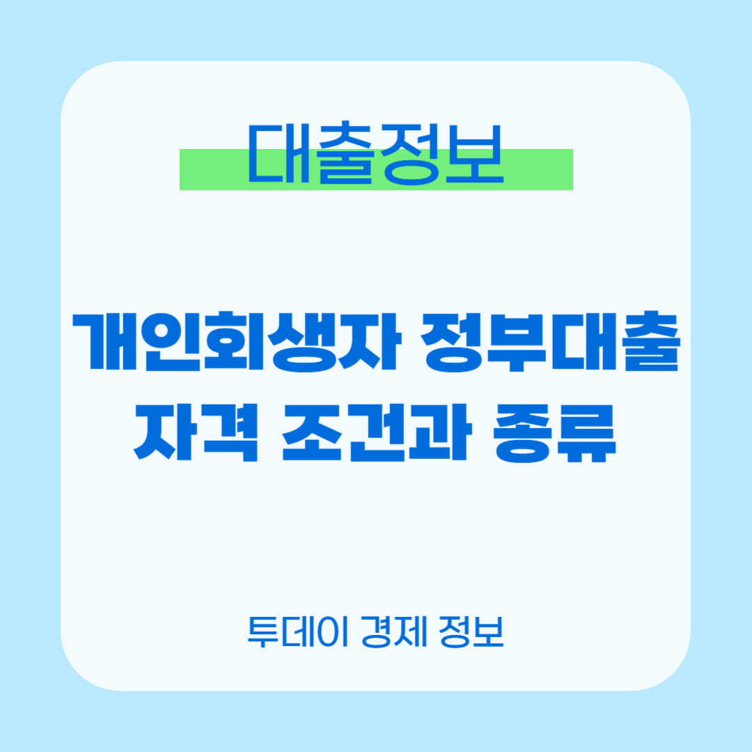 개인회생자 정부대출