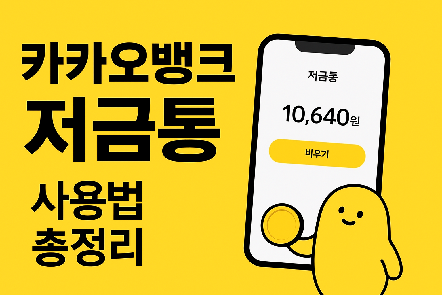 카카오뱅크 저금통 사용법 총정리