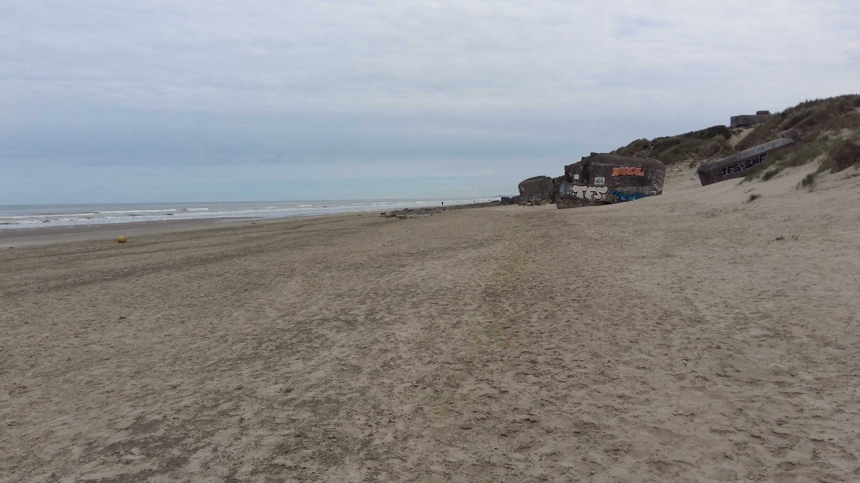 프랑스 됭케르크 해변의 벙커