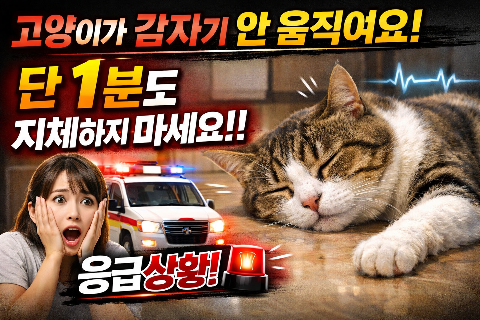 고양이가 갑자기 안 움직여요
