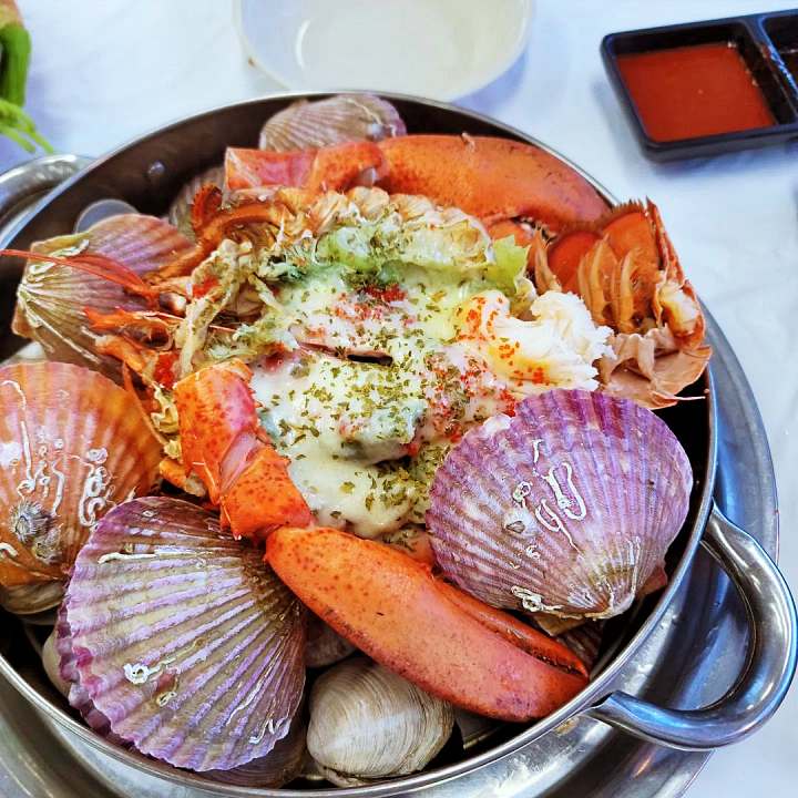 트렌드스페셜 인천 영종도 신선하고 쫄깃한 회 랍스터 가리비 한상 세트 횟집 맛집