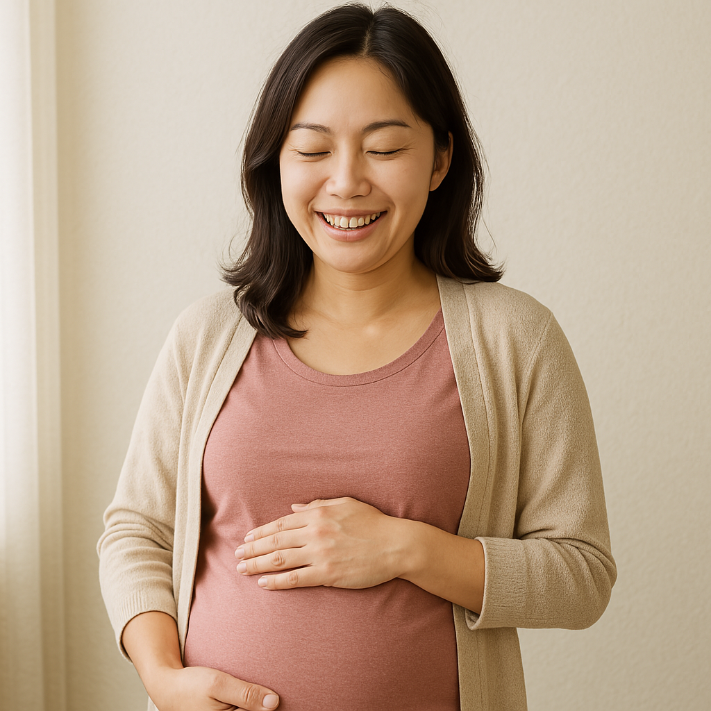 행복한 임산부 사진