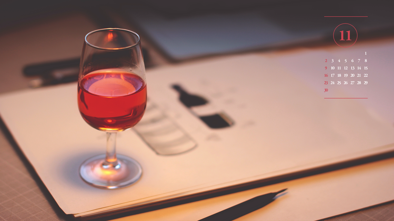 05 레드와인 한 잔 A - 2025년11월 노트북배경화면
