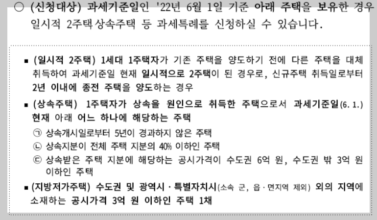 종부세 특례신청 대상