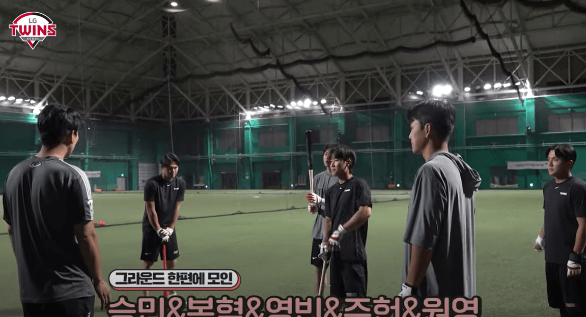 LG트윈스 준플레이오프 연습 모습