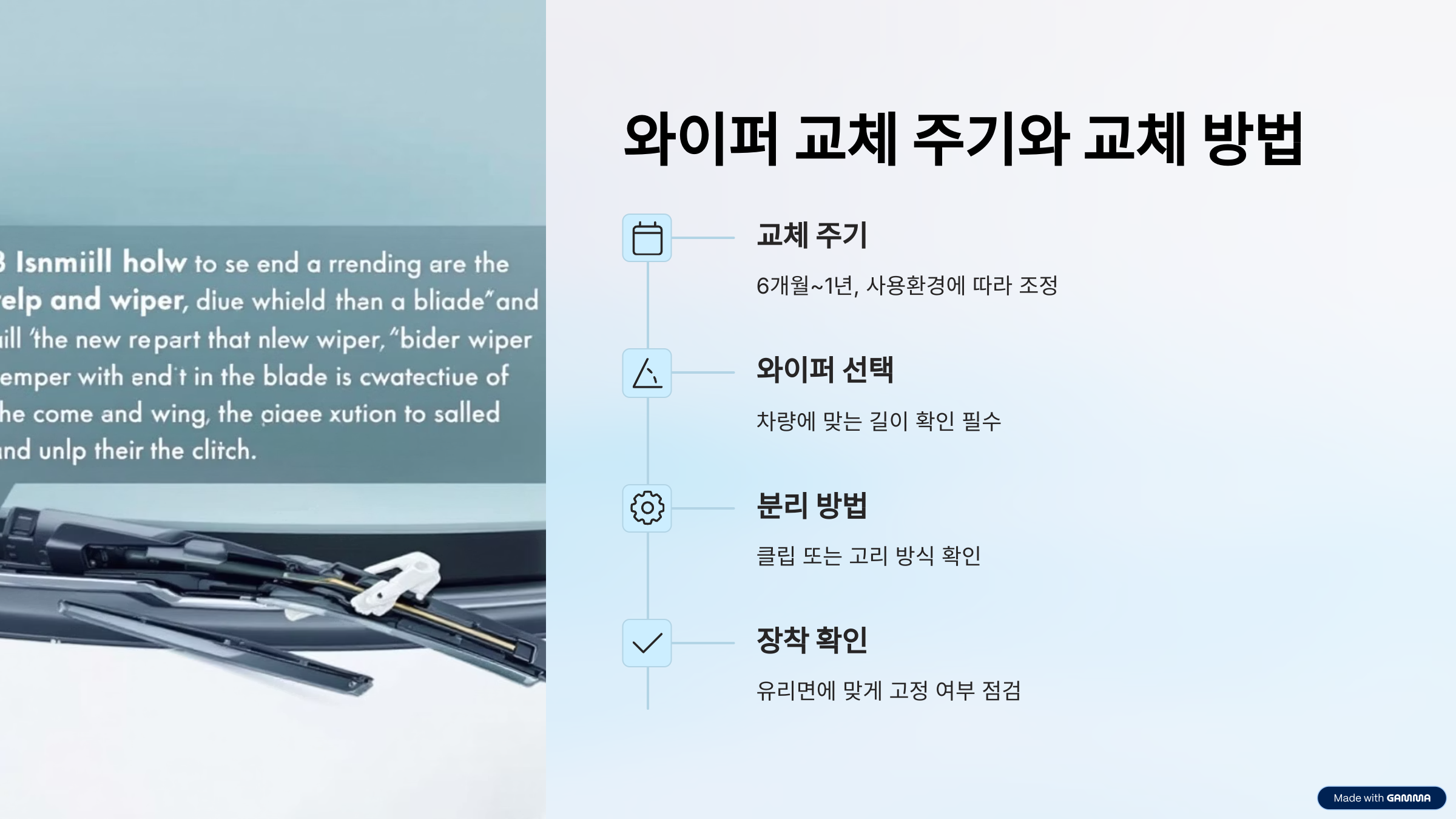 와이퍼 교체 주기와 교체 방법