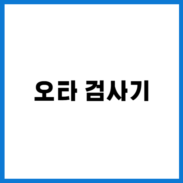 오타 검사기