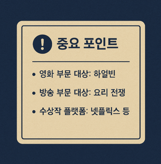2025 백상예술대상 시상식 주요 수상자 및 작품 총정리