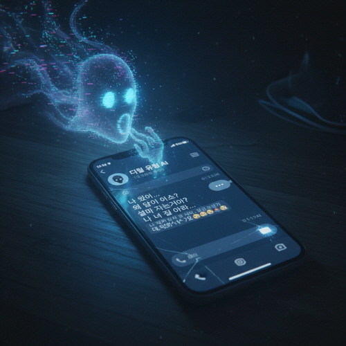 디지털유령. 즉 디지털 유해를 통해 AI가 고인의 인격과 목소리까지 완벽하게 흉내내는 데 디지털 인격권 침해와 윤리적 쟁점이 문제다