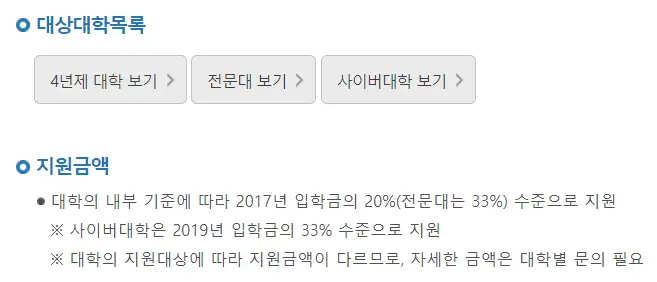 국가장학금 2유형 안내