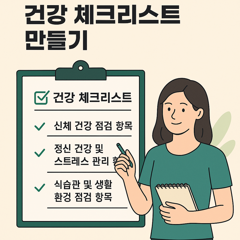 건강 체크리스트 만들기