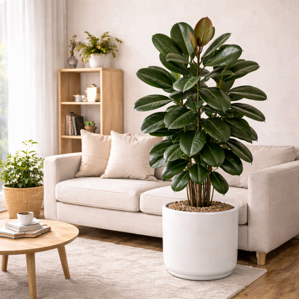 고무나무 – 초보자 친화 대형 식물