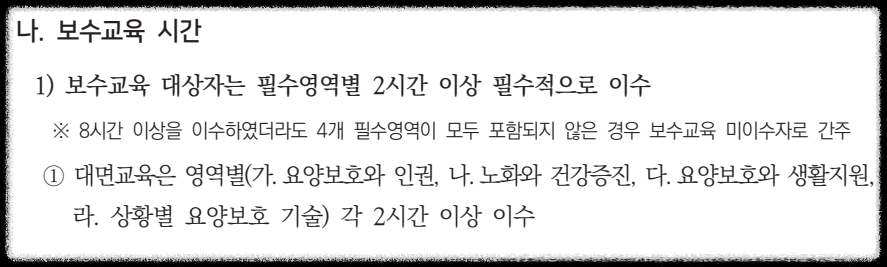 보수교육 시간