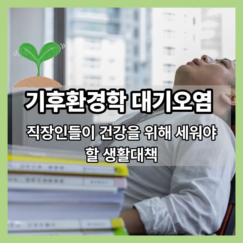 기후환경학 대기오염- 직장인들이 건강을 위해 세워야 할 생활대책