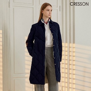 크레송 22 FW 퀼팅 롱 패딩 코트