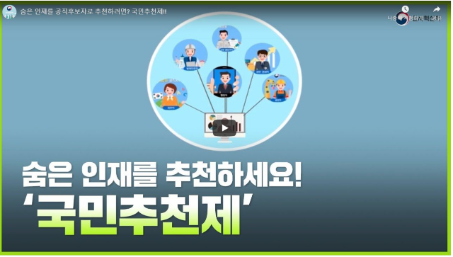 인사혁신처 국민추천제 시작 : 장·차관·기관장 국민 추천제 홈페이지 접수 방법 총청리!(2025 최신)