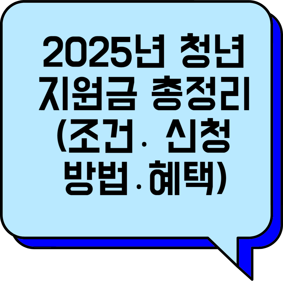 2025년 청년지원금 총정리 관련