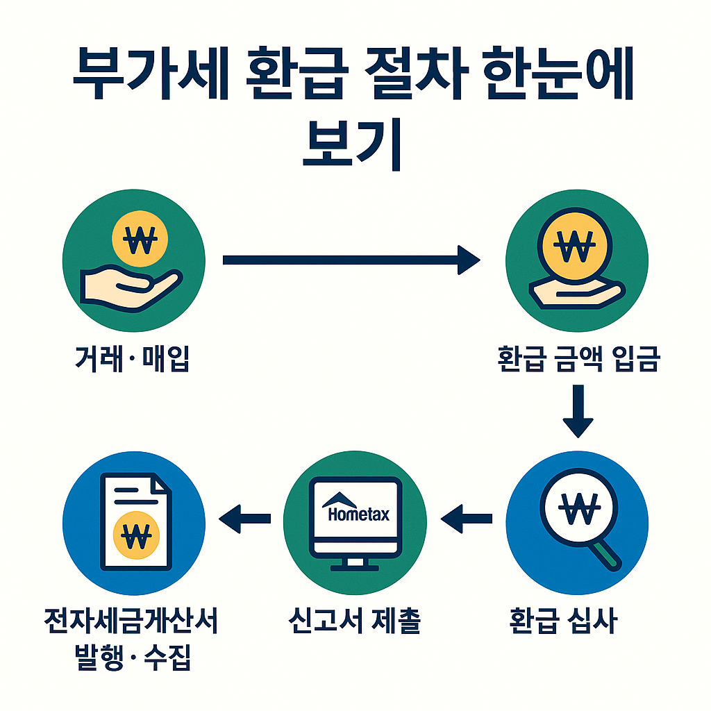 부가세 환급 절차 인포그래픽
▲ 부가세 환급 절차 한눈에 보기
