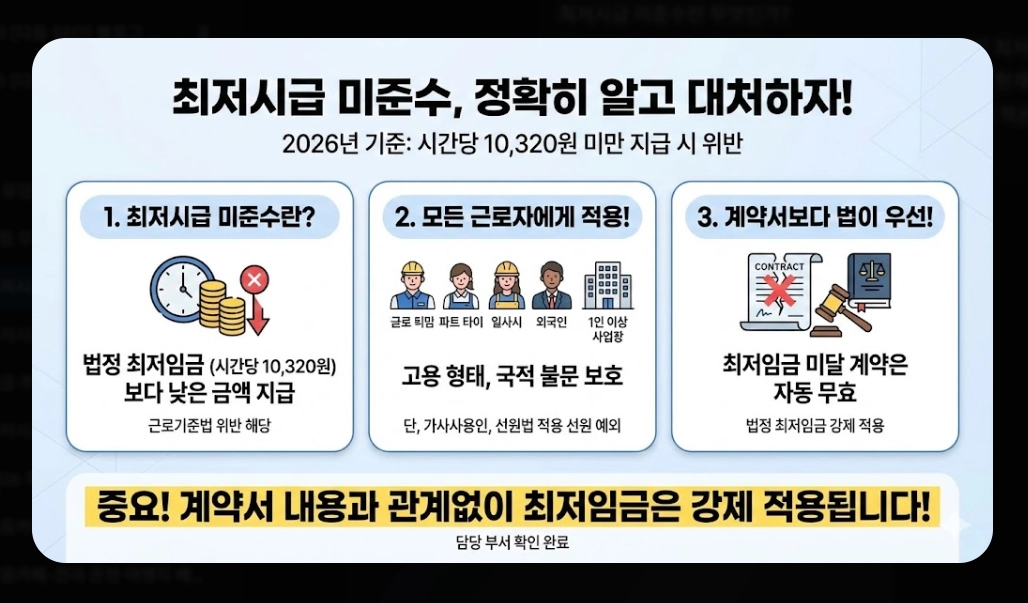 2026 최저시급 미준수 신고 방법 완벽 가이드