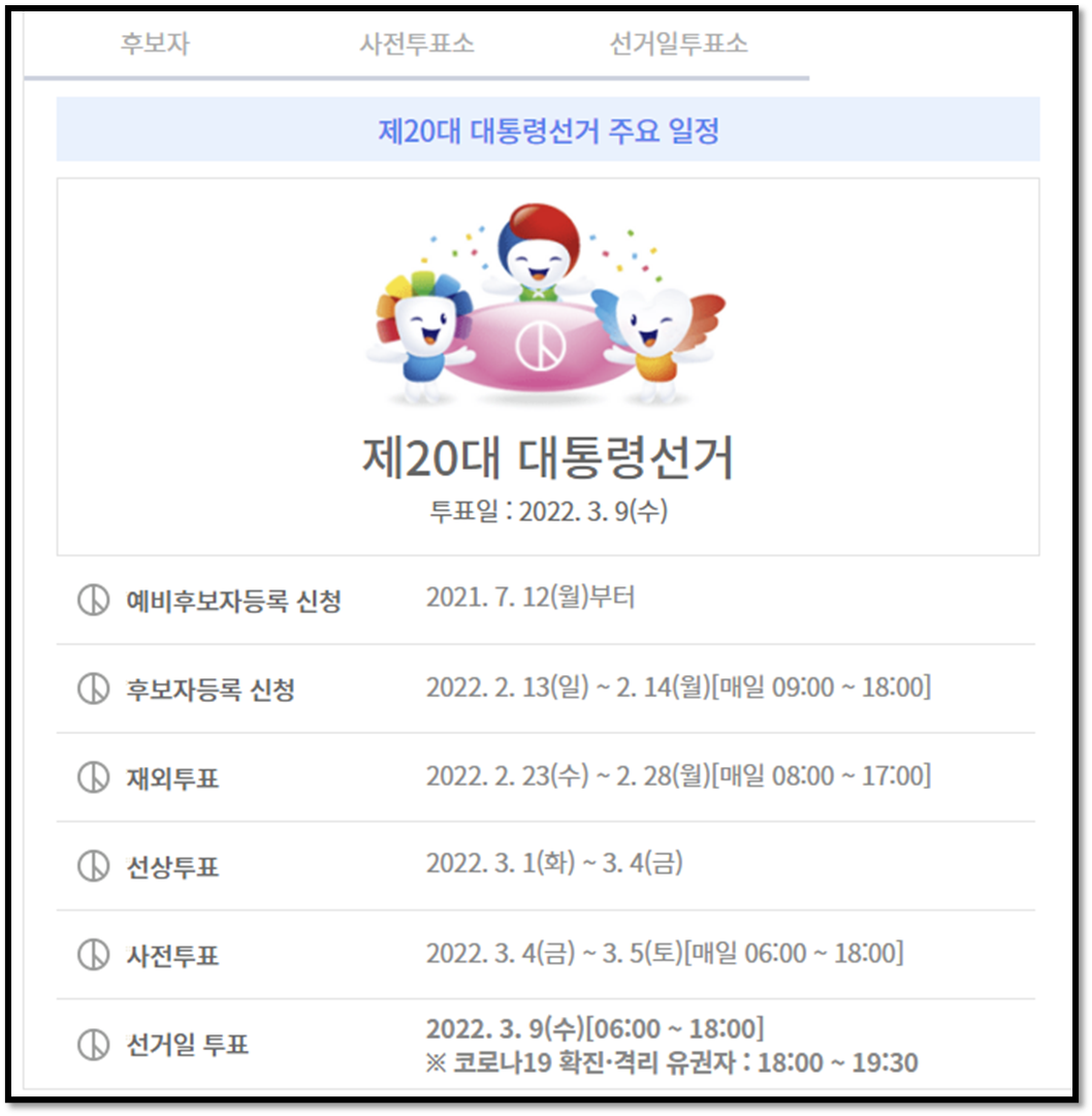 대통령선거 사전투표소