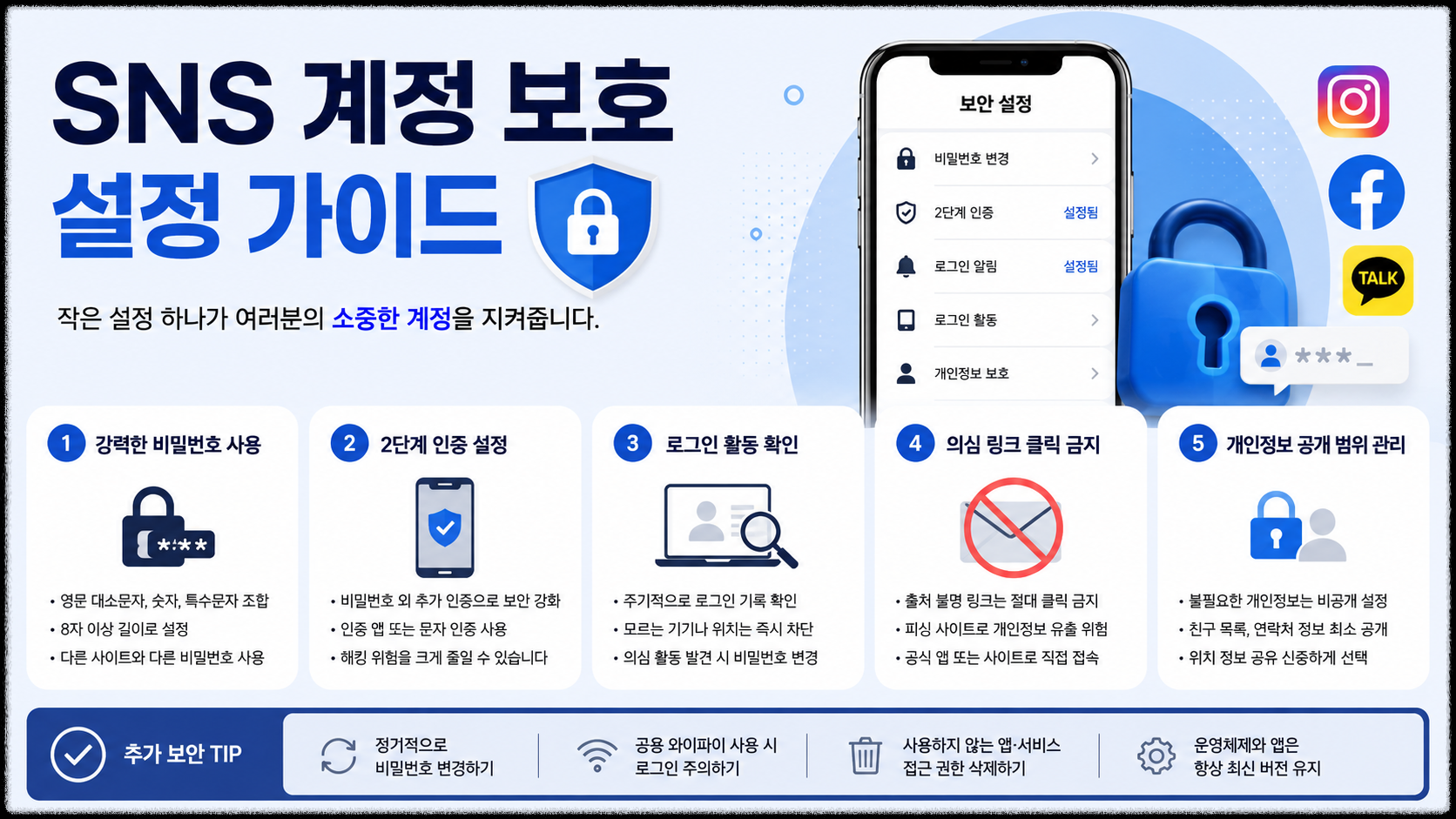 SNS 계정 보호 설정 가이드, 지금 꼭 점검해야 하는 이유