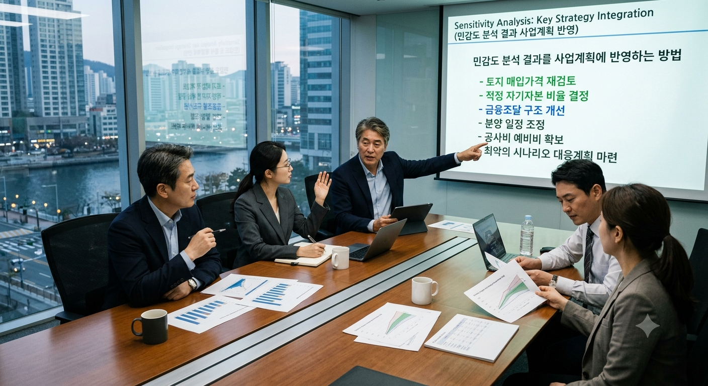 민감도 분석 결과를 사업계획에 반영하는 방법