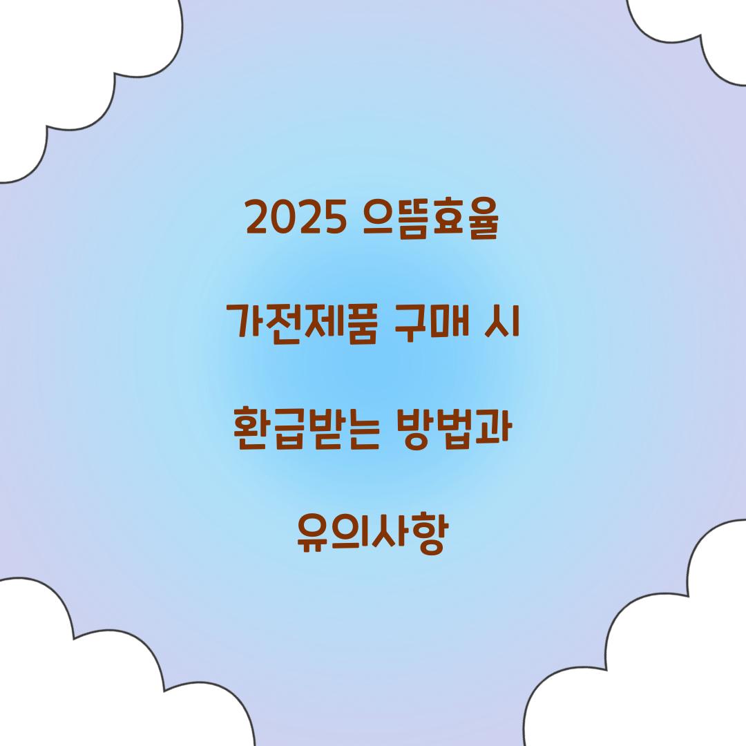 2025 으뜸효율 가전제품