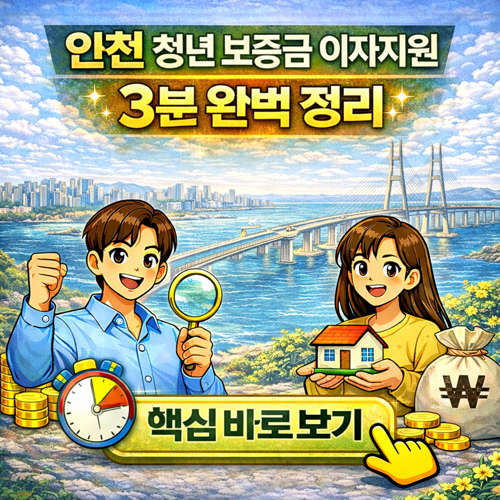 인천 청년 보증금 이자지원 3분 완벽 정리