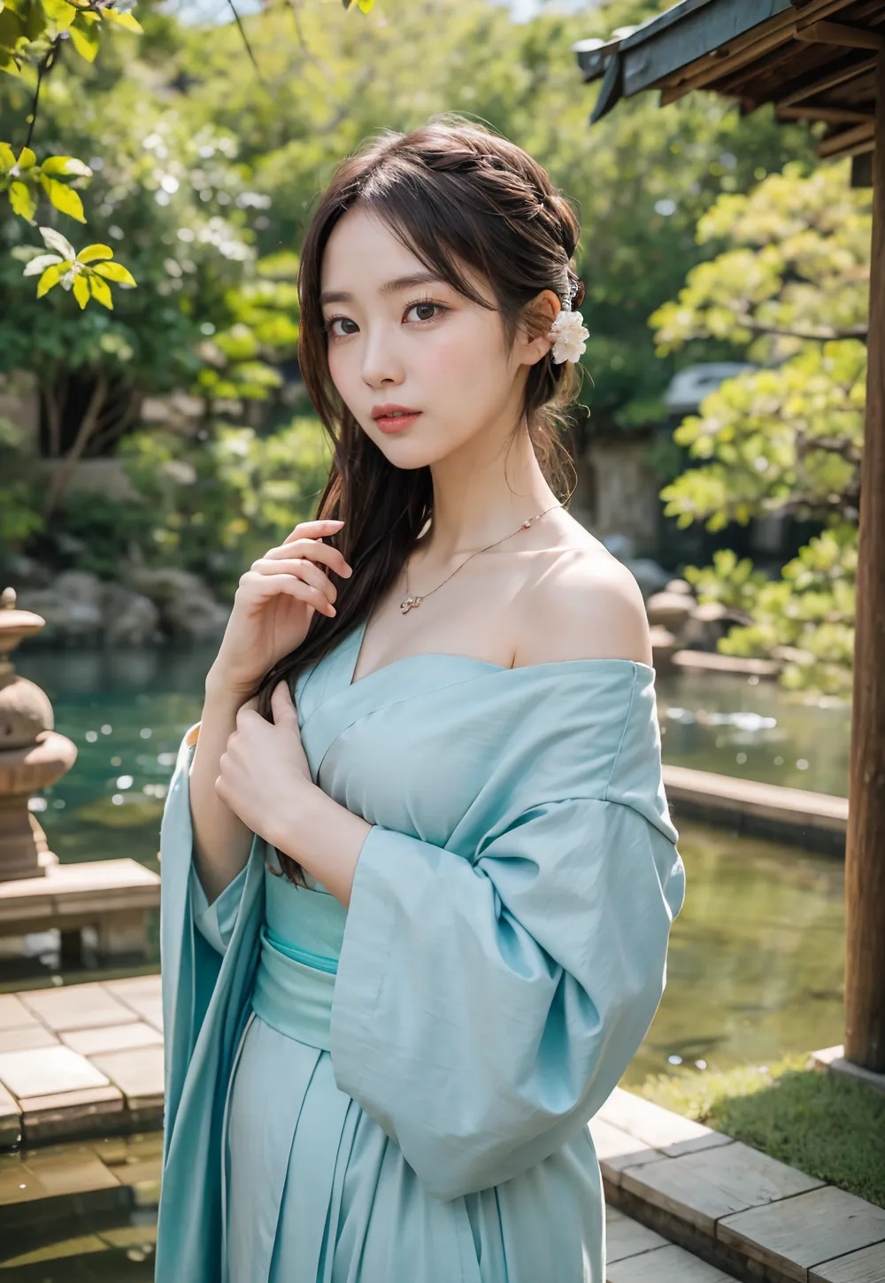 WEBUI AI 실사 일본 의상 기모노