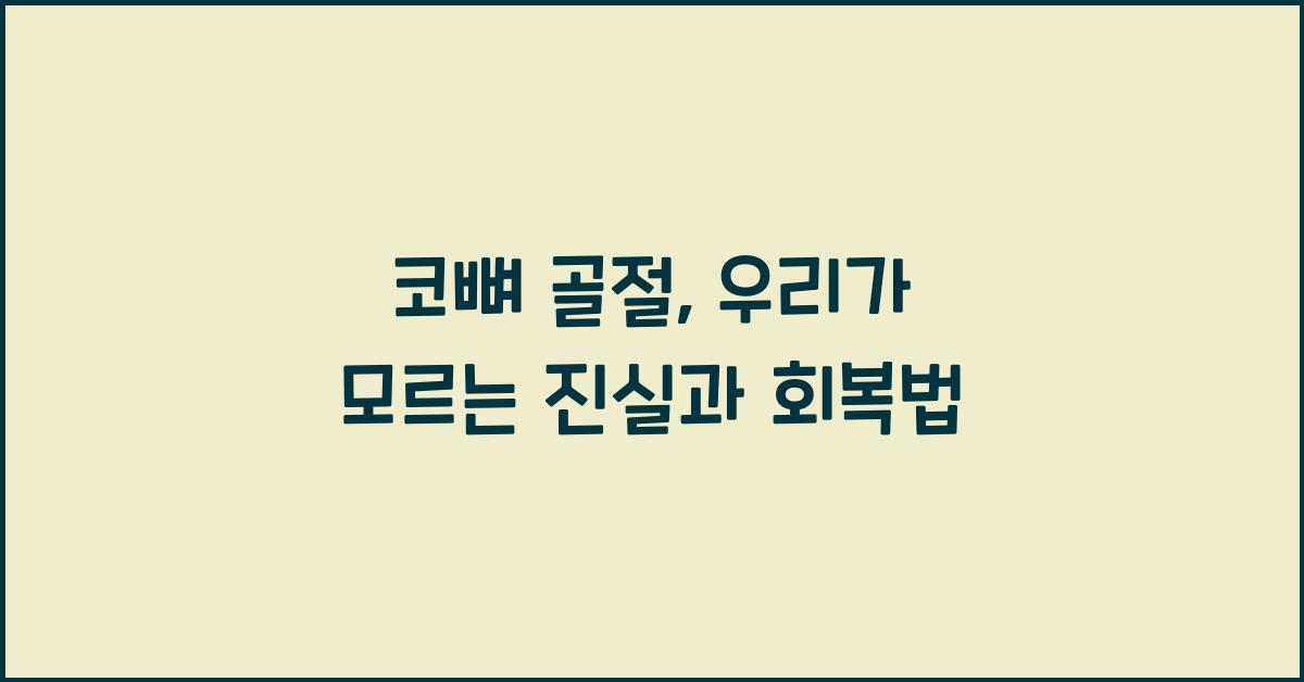 코뼈 골절