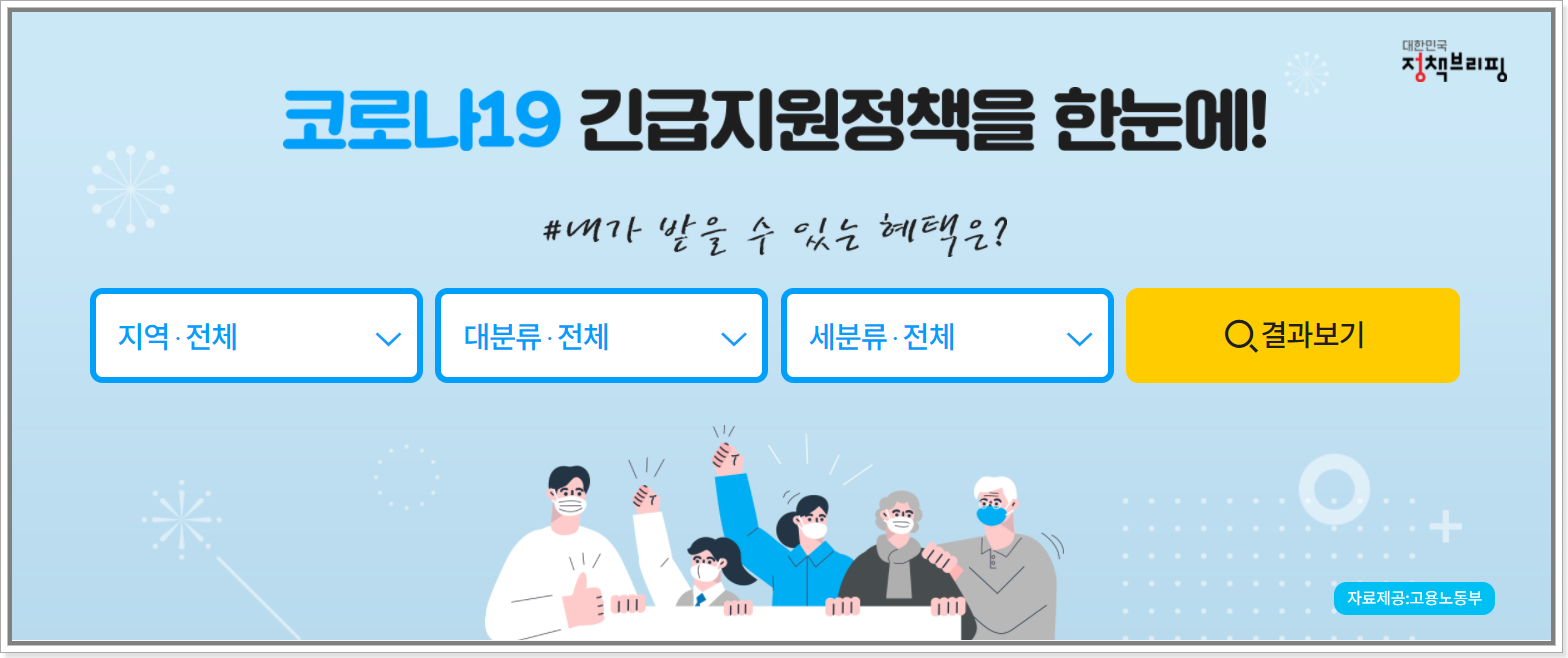 소상공인 방역지원금, 재난지원금 등 사이트