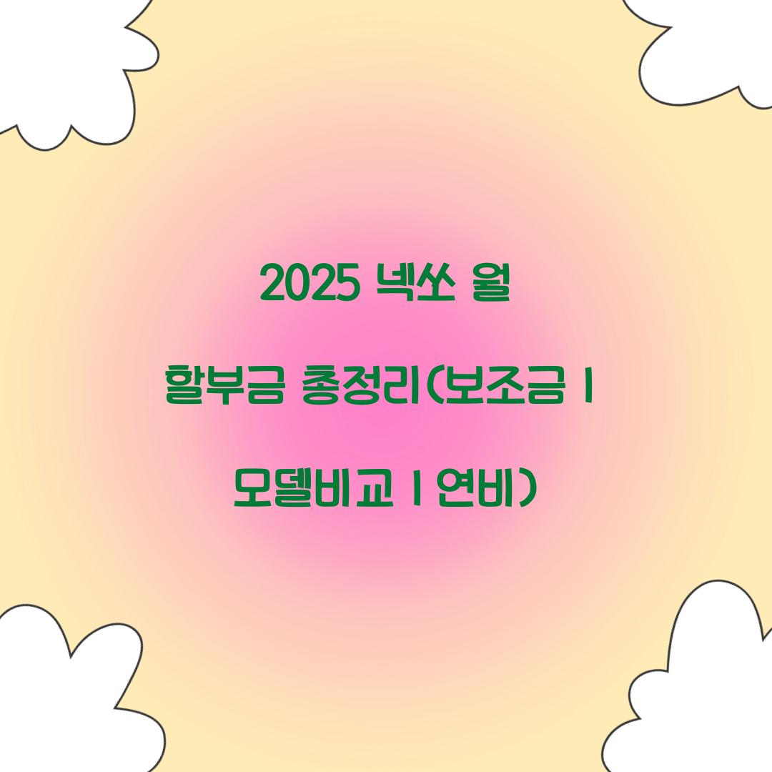 2024 넥쏘 월 할부금