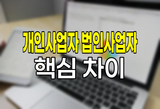 개인사업자와 법인사업자 비교, 핵심 차이점
