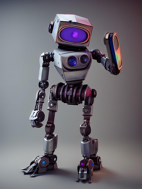 카메라와 관절이 있는 휴머노이드 로봇