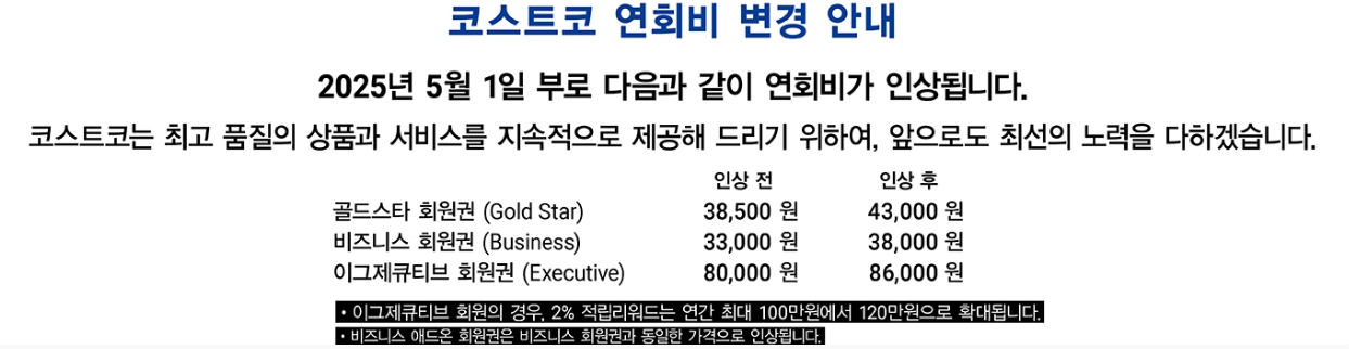 코스트코 연회비