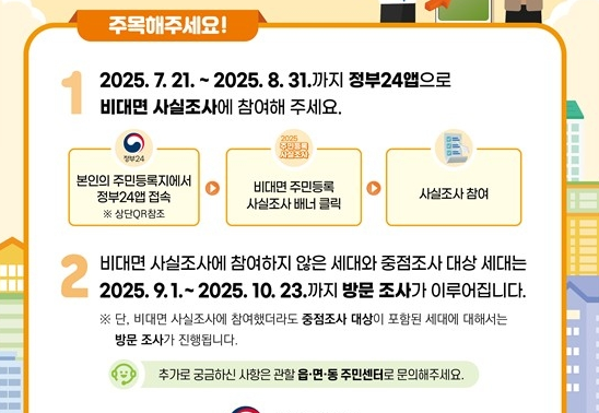 정부24 비대면 주민등록 사실조사