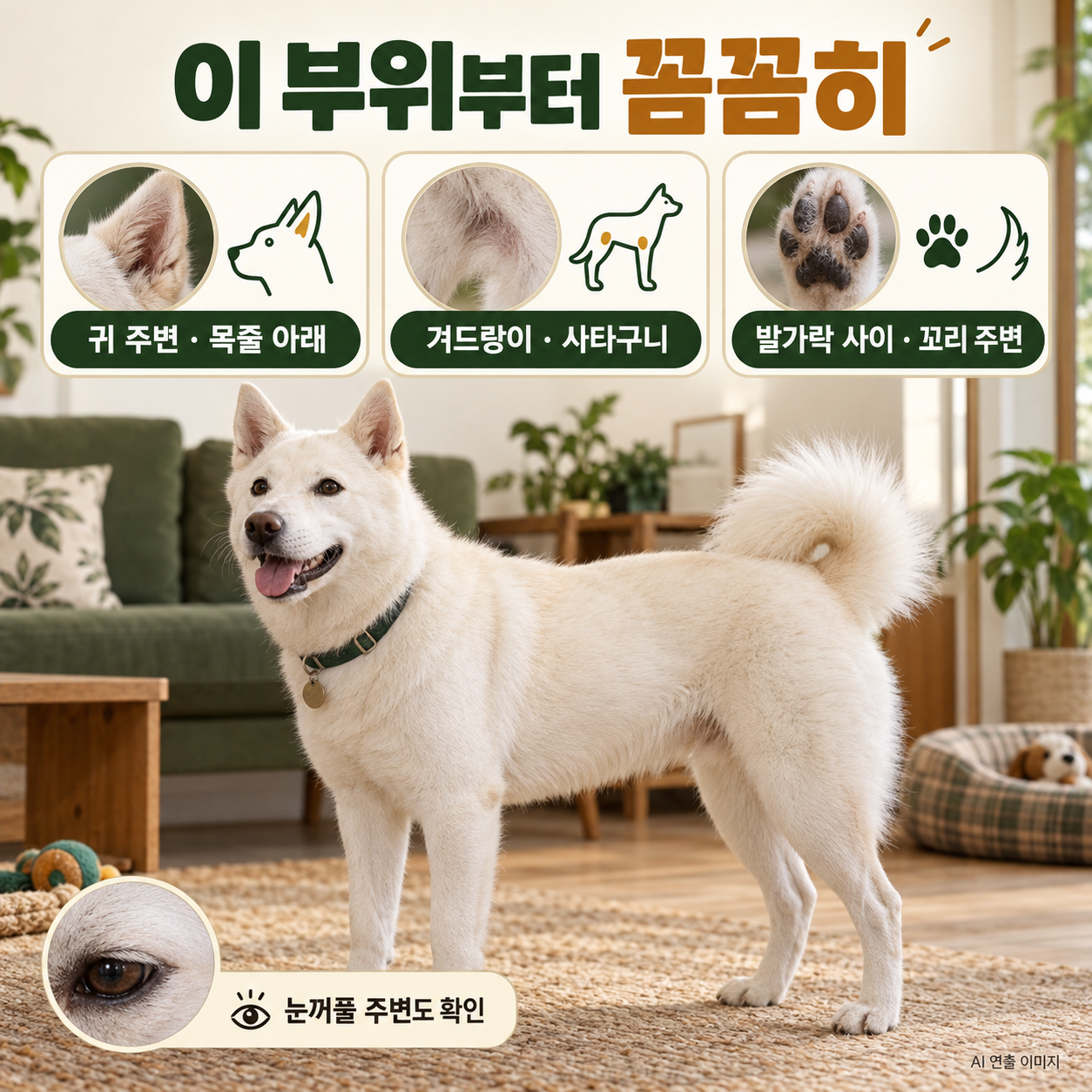 강아지 산책 후 진드기 확인하는 방법, 어디부터 봐야 할까?