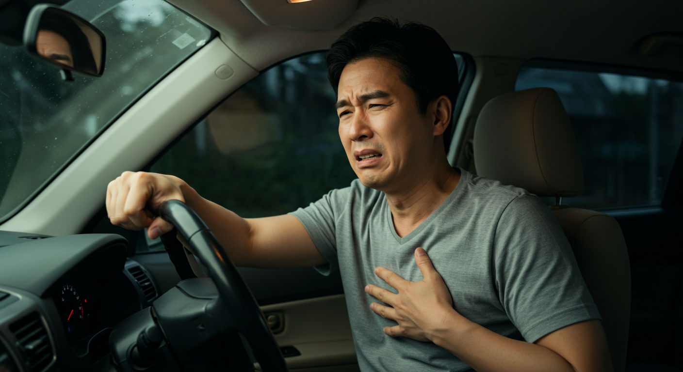 40대 남성 운전중 협심증 초기증상 나타난 예시 2
