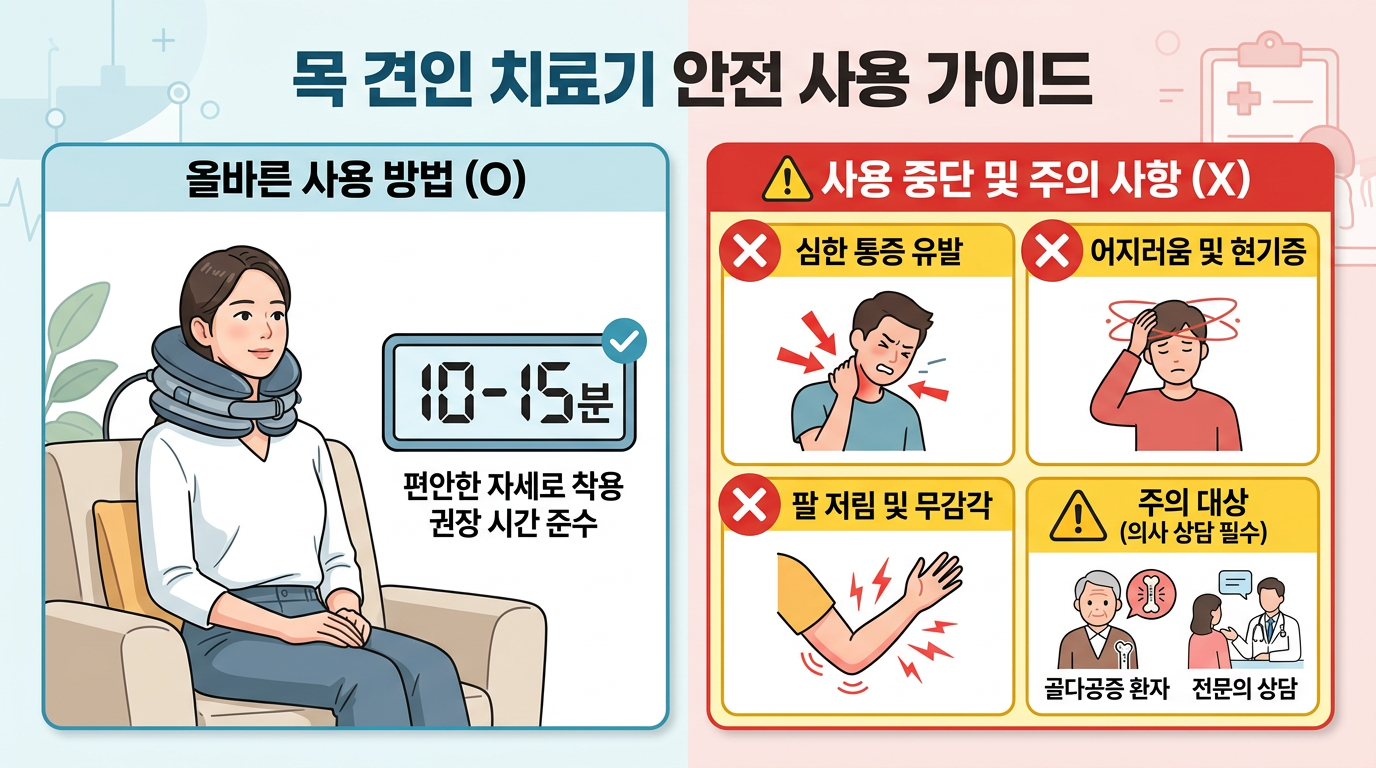 목견인기 주의사항 금기 사항 안내
