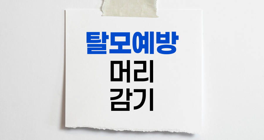탈모 예방을 위한 올바른 머리 감기 방법