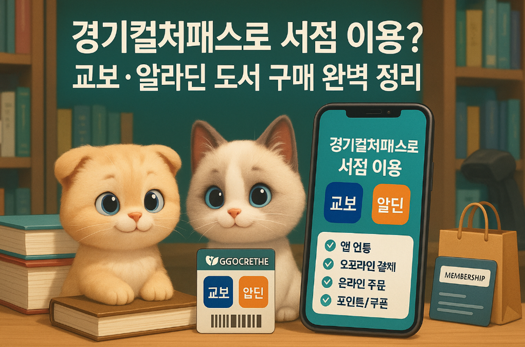 경기컬처패스로 서점 이용? 교보·알라딘 도서 구매 완벽 정리