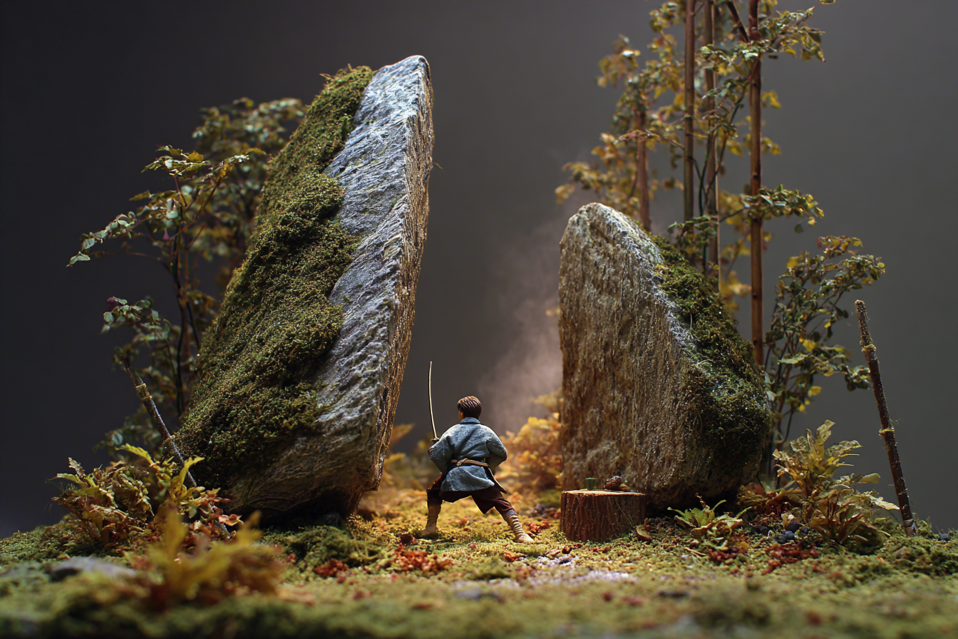 미니어처풍으로 재해석한 귀멸의 칼날 입지편 장면 by pearl's review