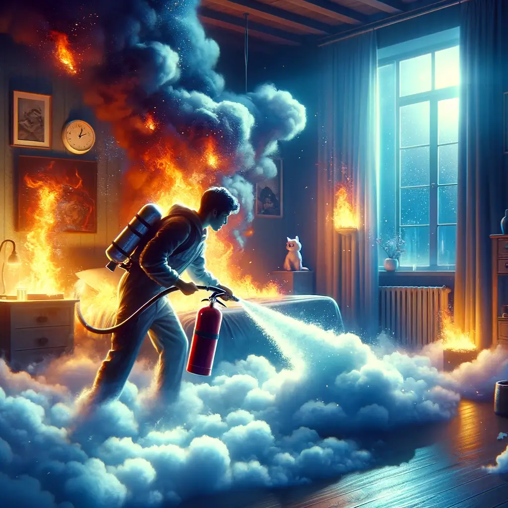 소화기로 불 끄는 꿈 해몽