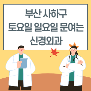 부산 사하구 토요일 일요일 신경외과 진료 병원 리스트