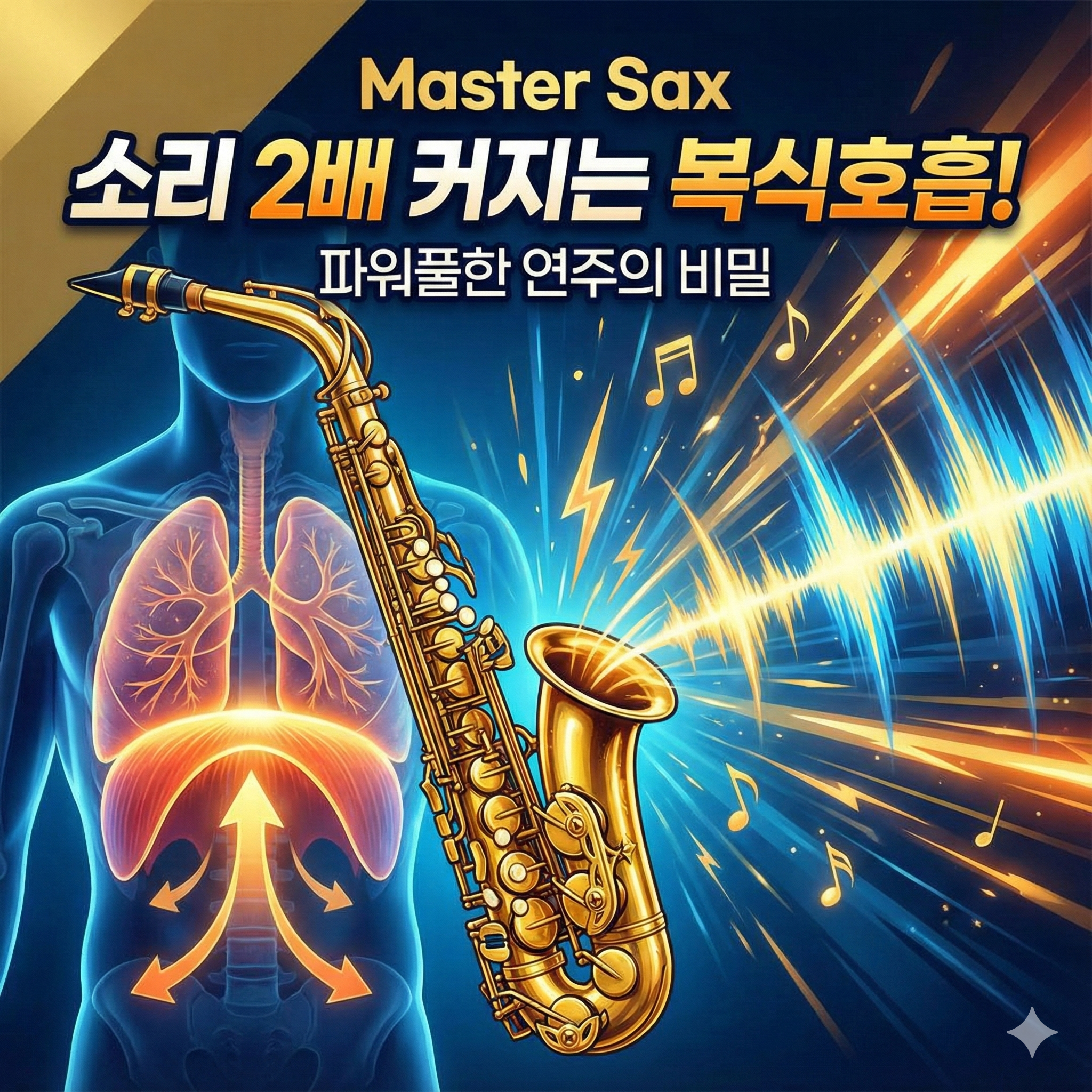 색소폰 복식호흡 실전 연습법 (소리 2배 커지는 비결)
