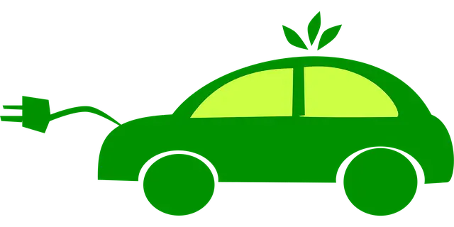 친환경 전기자동차 일러스트